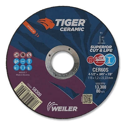 4.5 X .045 TIGER CERAMICT1 CW CER60S 7/8 AH